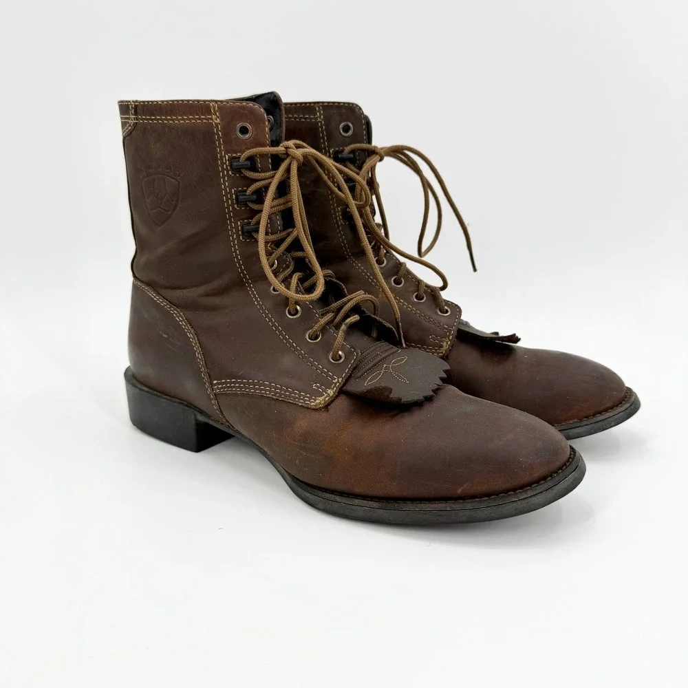 Ariat Heritage Lacer Kiltie #32525 (10001988) Western Roper Boots Men Size 9.5D